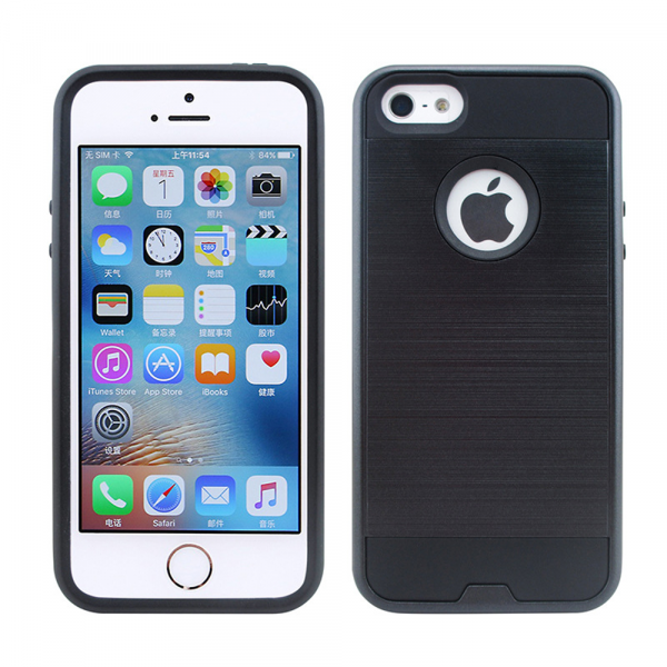 Wholesale Apple iPhone 7 Iron Shield Hybrid Case (Black)